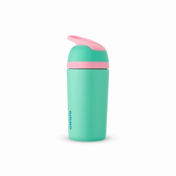 Owala 14oz Stainless Steel Flip™ Water Bottles Kids Green Canada | OZJFN-2591